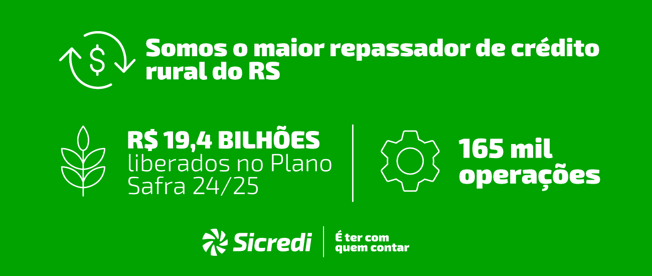 Sicredi lidera o crédito rural no Rio Grande do Sul