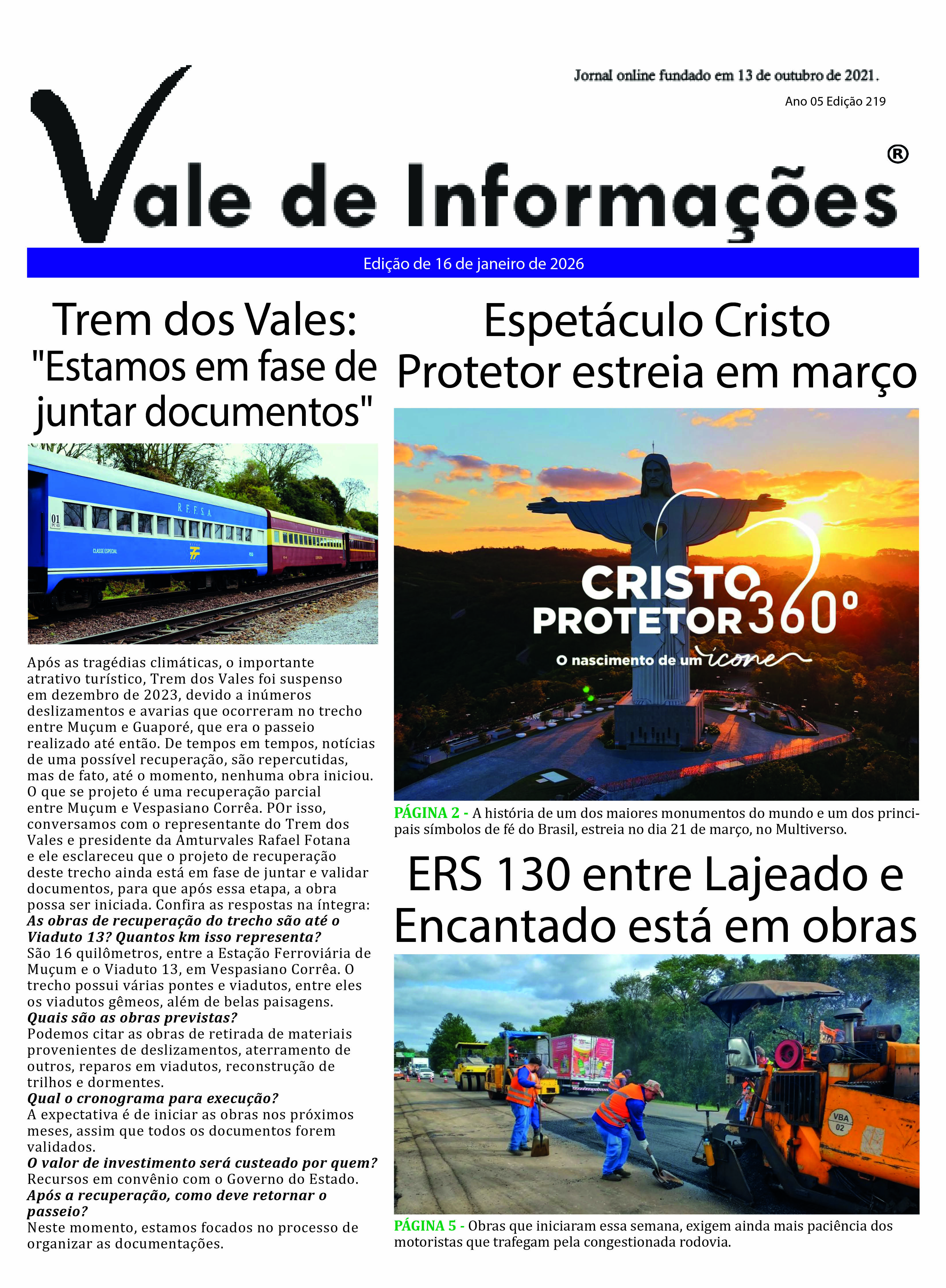 Edição de 16/01/2026