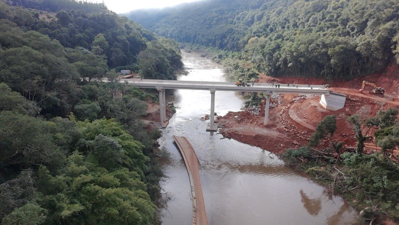 Obras na ponte entre Guaporé e Arvorezinha entram na reta final de execução