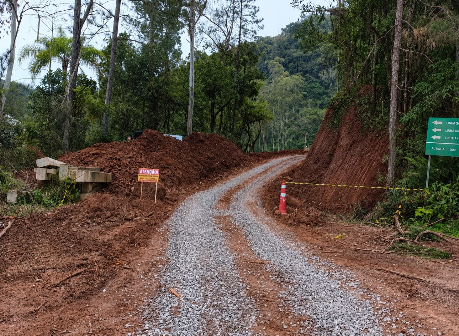 Trecho em obras na Linha São João está liberado para veículos leves
